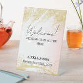 Signe De Table Parties scintillant rose clair Golden Splash Maria (In SItu)