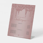 Signe De Table Parties scintillant rose Gold Driving Salon Spa Ta (Recto)