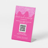 Signe De Table Parties scintillant rose néon gouttes maquillage n (Recto)