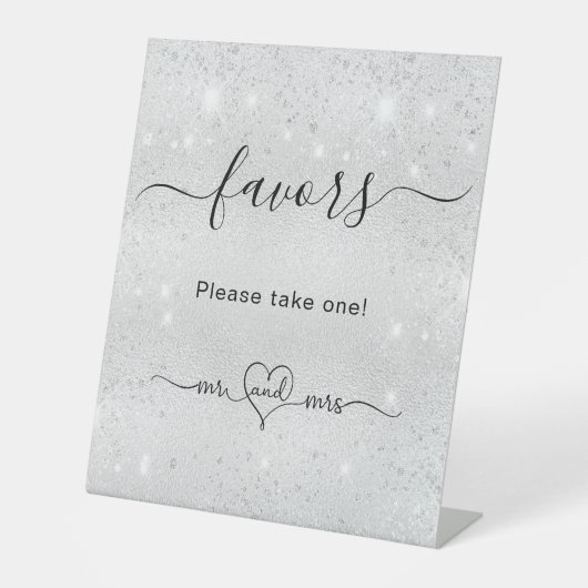 Signe De Table Parties scintillant Silver de poussière mariages c (Recto)