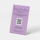 Signe De Table Parties scintillant violet chic maquillage numériq (Recto)