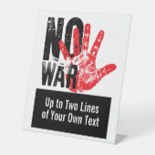 Signe De Table PAS DE GUERRE. Message Antiguerre Radical ! (Recto)