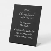 Signe De Table Pas de plan de table - Mariage Noir Blanc Infini (Recto)