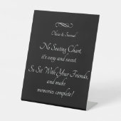Signe De Table Pas de plan de table - Mariage Noir Blanc Infini (Recto)
