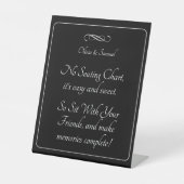 Signe De Table Pas de plan de table - Mariage Noir Blanc Infini (Recto)