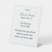 Signe De Table Pas de plan de table - Mariage Noir Blanc Infini (Recto)