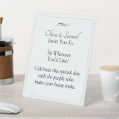 Signe De Table Pas de plan de table - Mariage Noir Blanc Infini (In SItu)