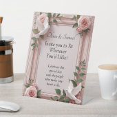 Signe De Table Pas de plan de table - Roses roses et colombes Mar (In SItu)