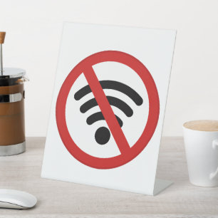 Signe De Table Pas de réseau Wi-Fi
