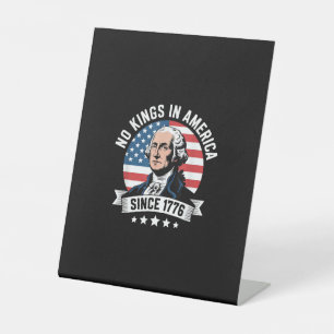 Signe De Table Pas de rois en Amérique depuis 1776, ambiance libe