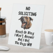 Signe De Table Pas De Sollicitation - Les Chiens Répondront (In SItu)