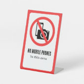Signe De Table Pas de téléphones portables (Recto)