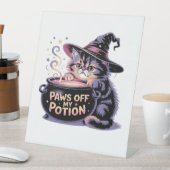 Signe De Table Passe De Ma Potion, Kawaii Halloween Witch Cat Cla (In SItu)