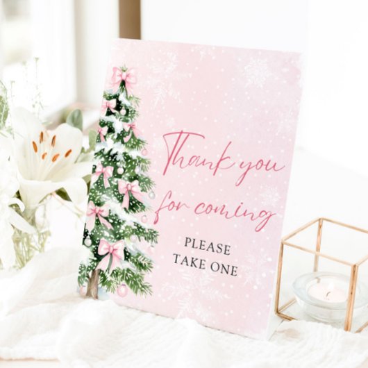 Signe De Table Passe Le Merci De Baby shower De Noël Pour Venir