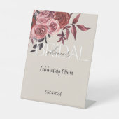 SIGNE DE TABLE PASTEL BLUSH FLORAL BURGUNDY FÊTE DES MARIÉES (Recto)