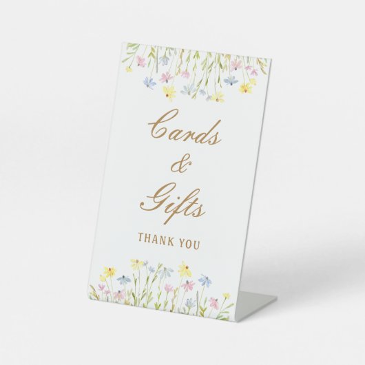 Signe De Table Pastel Cartes et Cadeaux Fleur sauvage (Recto)
