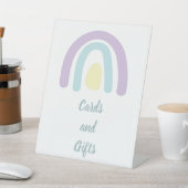 Signe De Table Pastel lilac minty Rainbow Baby showers Cartes (In SItu)