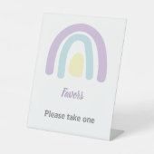 Signe De Table Pastel lilac Rainbow Baby showers Faveurs (Recto)