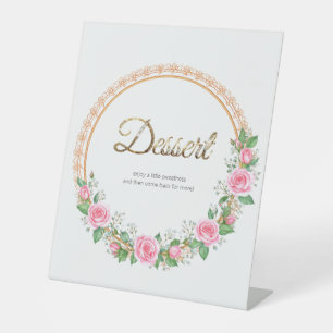 Signe De Table Pastel Pink Roses & Baby’s Breath Desert Bar