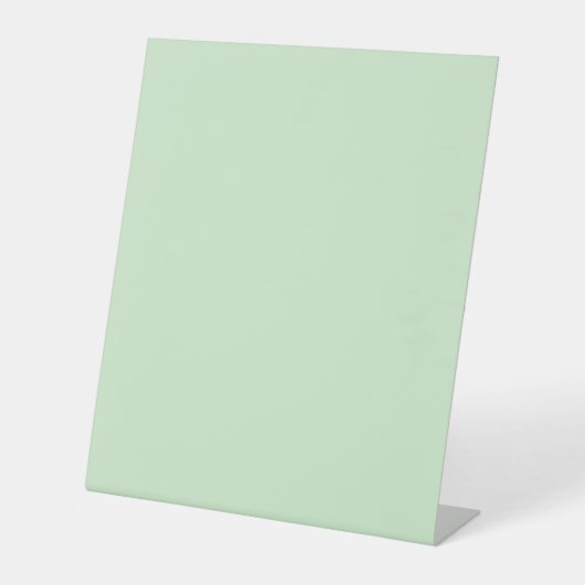 Signe De Table Pastel Pistachio couleur solide | Classique | Élég (Recto)