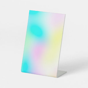 Signe De Table Pastel Rainbow Colors Abstrait Blur Gradient Ombre
