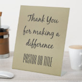 Signe De Table Pasteur Faire une différence Merci (In SItu)