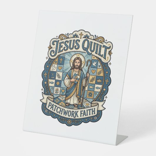 Signe De Table Patchwork Jésus Foi Patchwork Jésus (Recto)