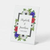 Signe De Table Patriotique Panda Anemone Mariage (Recto)