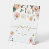 Signe De Table Pavot rose Fleurs Douche Faveurs Signale (Recto)