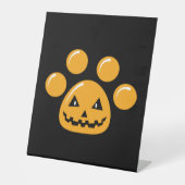 Signe De Table Paw chien d'Halloween (Recto)