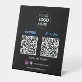 Signe De Table Paypal Venmo QR Code paiement | Numériser pour pay (Recto)