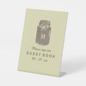 Signe De Table Pays Burlap Mason Jar Mariage (Recto)