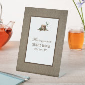 Signe De Table Pays Russe Burlap Monogram Mariage (In SItu)