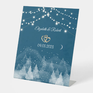 Signe De Table Paysage d'hiver Neige Mariage