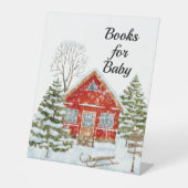 Signe De Table Paysage hivernal Red House Livres pour bébé (Recto)