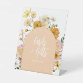 Signe De Table Peach Floral Arch Cartes et Cadeaux (Recto)