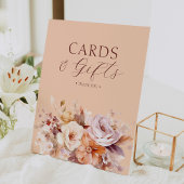 Signe De Table Peach Floral Fall Baby showers Cartes & Cadeaux