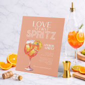 Signe De Table Peach Orange Aperol Spritz Fête de Mariage