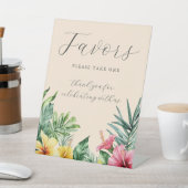 Signe De Table Peach Watercolor Fleurs tropicales Mariages Faveur (In SItu)