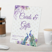 Signe De Table Peacock violet table de cadeaux de mariage indien (In SItu)