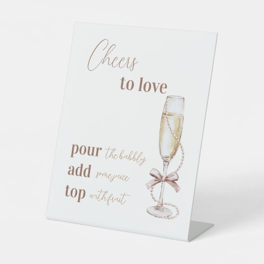 Signe De Table Pearls et Prosecco encouragent à aimer la Fête des (Recto)