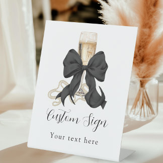 Signe De Table Pearls & Prosecco Bridal Shower Custom Sign