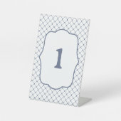 Signe De Table Pêche Net Tableau Permanent Numéro Acier Bleu (Recto)