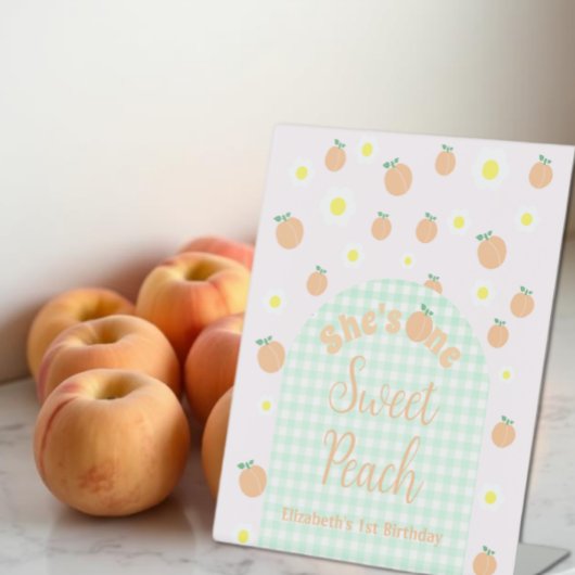Signe De Table Pêche Sucrée 1er Anniversaire