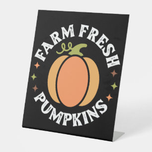 Signe De Table Pedestal Citrouille frais de ferme