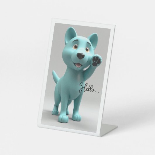 Signe De Table Pedestal en plastique (Recto)