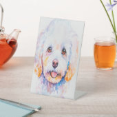 Signe De Table Pedestal estilo acuarela perrito (In SItu)