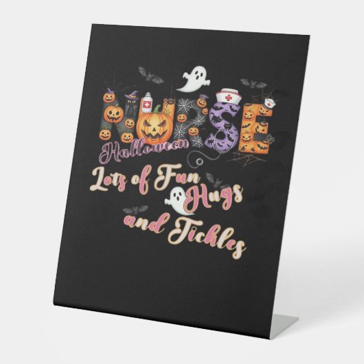 Signe De Table Pédiactrics Infirmière Amusement Halloween Design (Recto)