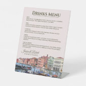 Signe De Table Peinture du Grand Canal, Venise, Italie (Recto)