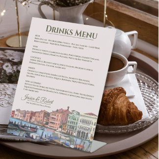 Signe De Table Peinture du Grand Canal, Venise, Italie